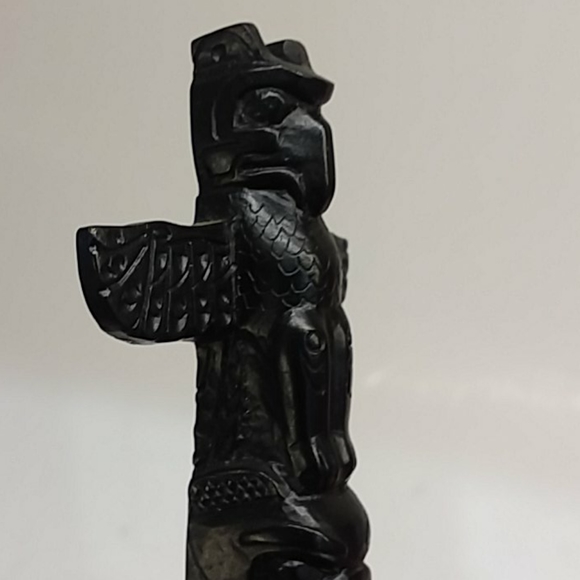 Vtg Boma carved Totem Pole with box and insert - Picture 12 of 16